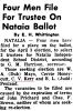 Anvil Herald, TX, Hondo - C. V. Kerr on Natalia School Ballot [1458]
