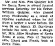 Indian Valley Record, CA, Greenville; Mar 31, 1955 - Mr. & Mrs. Wes Quigley to Attend Funeral of William Quigley [1660]