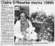 Feather River Bulletin, CA, Quincy - Claire O'Rourke Turns 106 [3492]